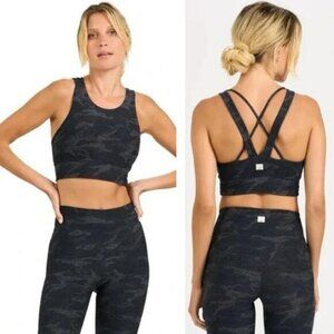 VUORI Elevation Sports Bra Black Gray Camo Size XS